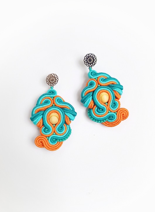 Kolczyki sutasz - drewniany koralik