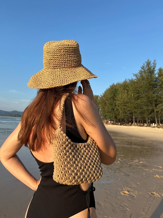 Torebka bagietka makrama boho