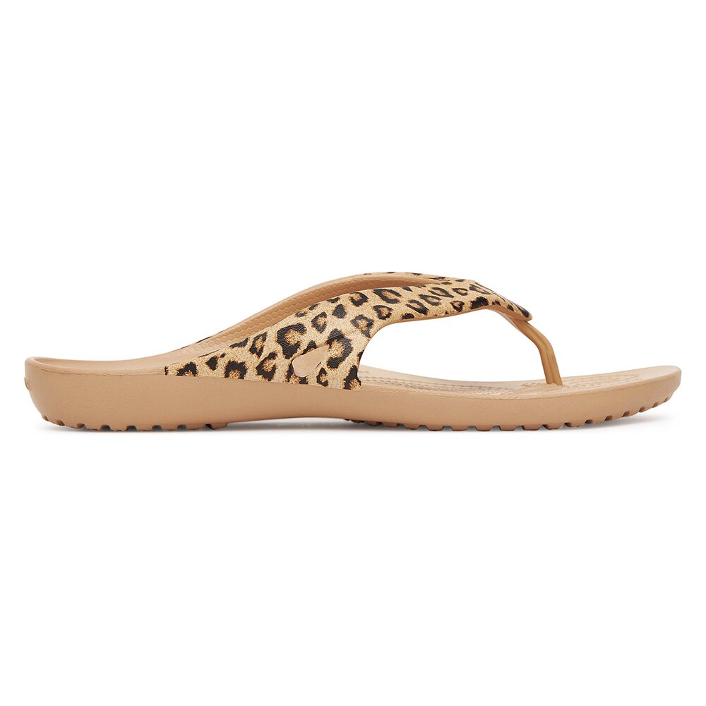 Klapki basenowe Crocs KADEE II LEOPARD FLIP W 206398-98R