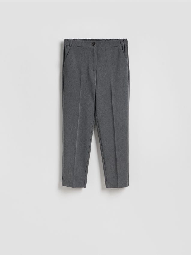 Reserved - Spodnie cygaretki z kantem - szary