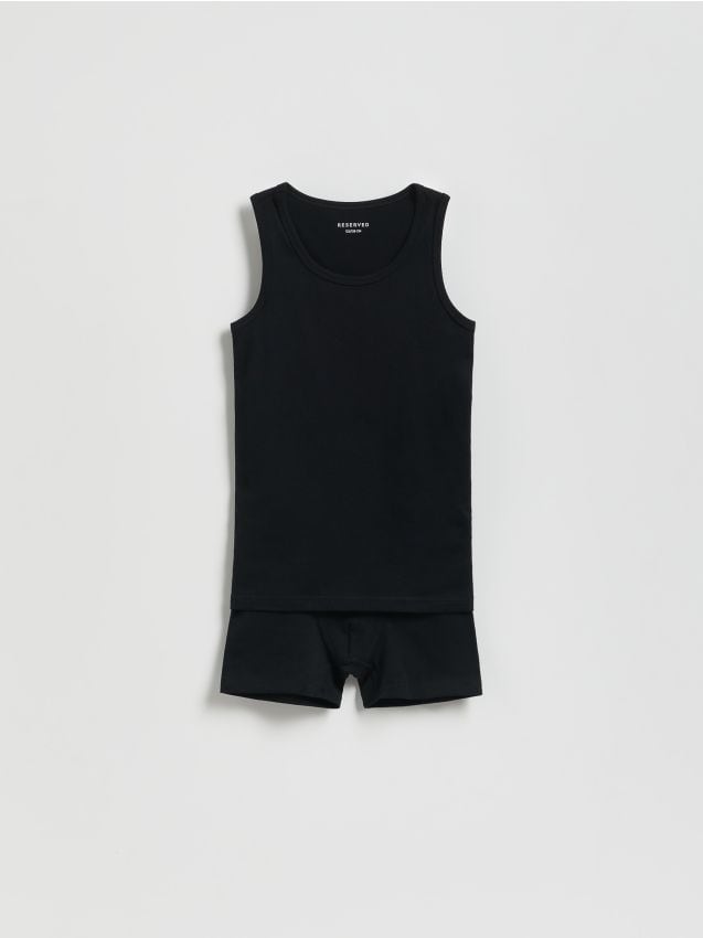 Reserved - Bawełniany komplet - czarny