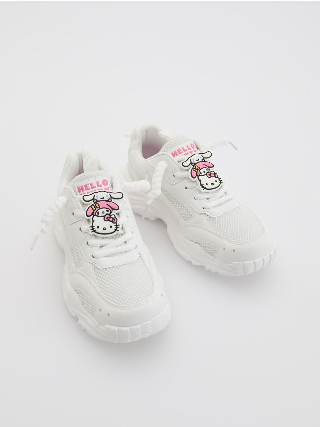 Reserved - Lekkie sneakersy Hello Kitty - biały