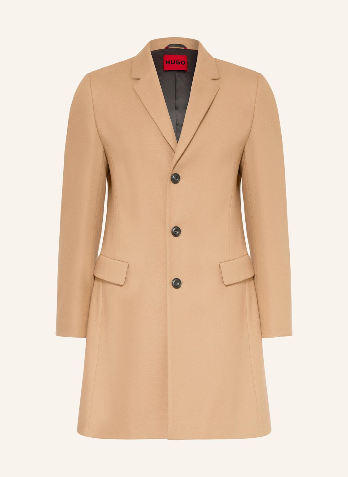 Hugo Płaszcz Wełniany migor2541 beige