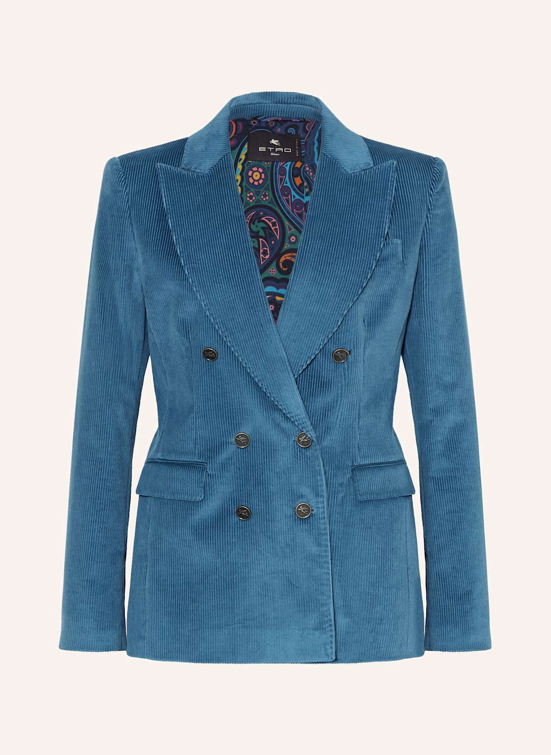 Etro Blezer Ze Sztruksu blau