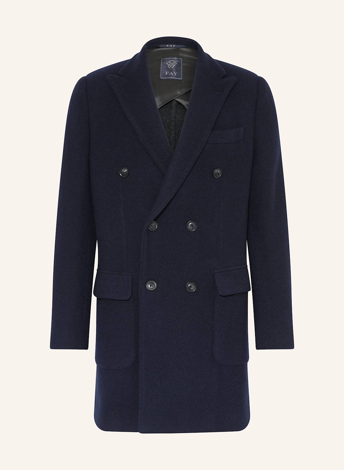 Fay Płaszcz Wełniany blau