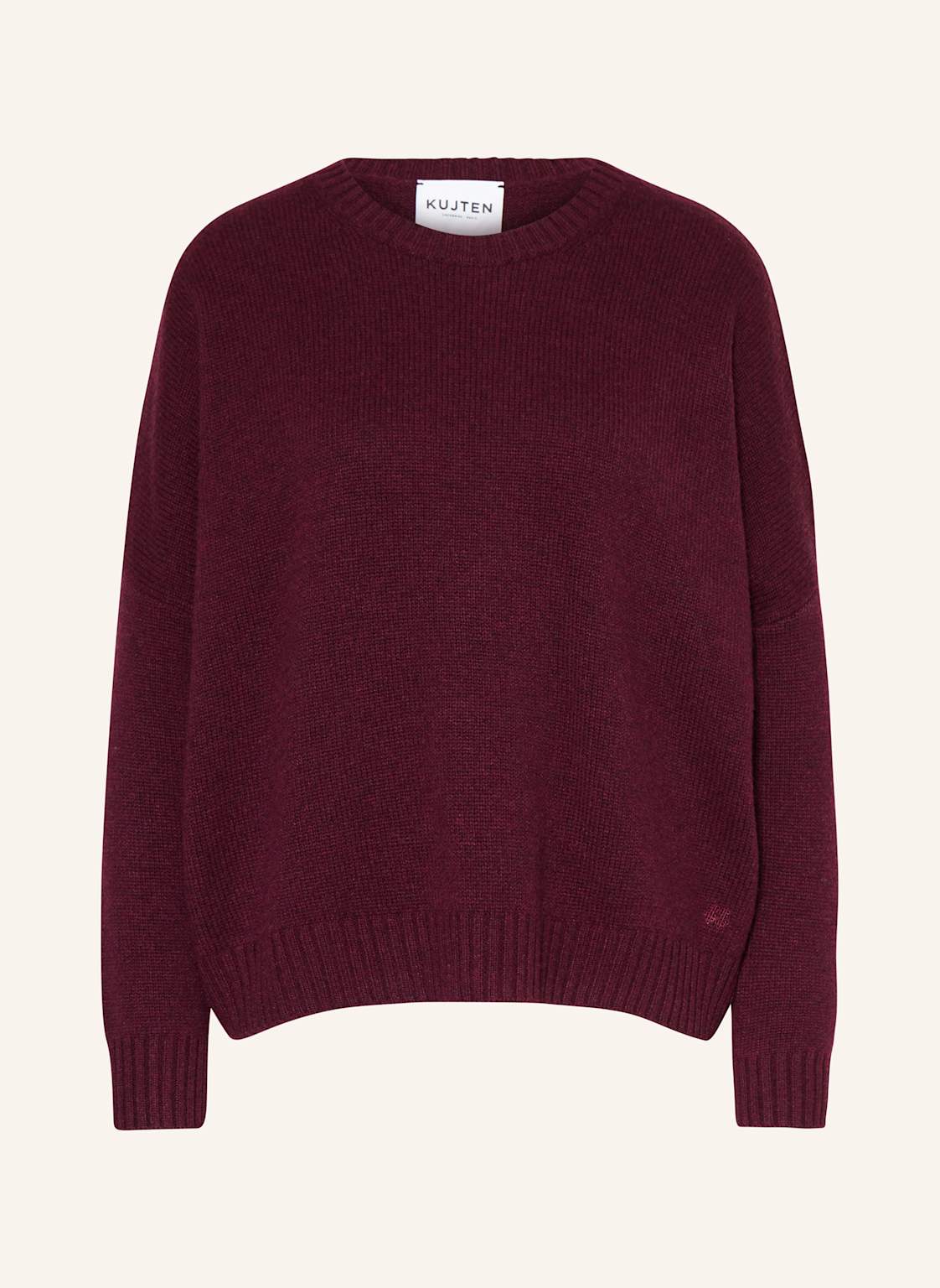 Kujten Kardigan Oversize Romelie Z Kaszmiru rot