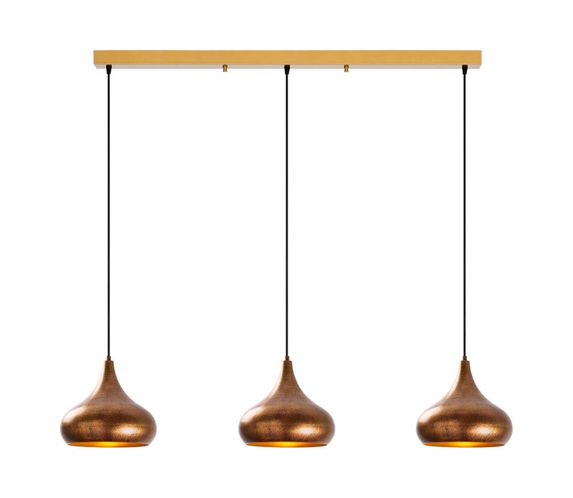 Lampa wisząca MUBA 3xE27/40W/230V miedziana