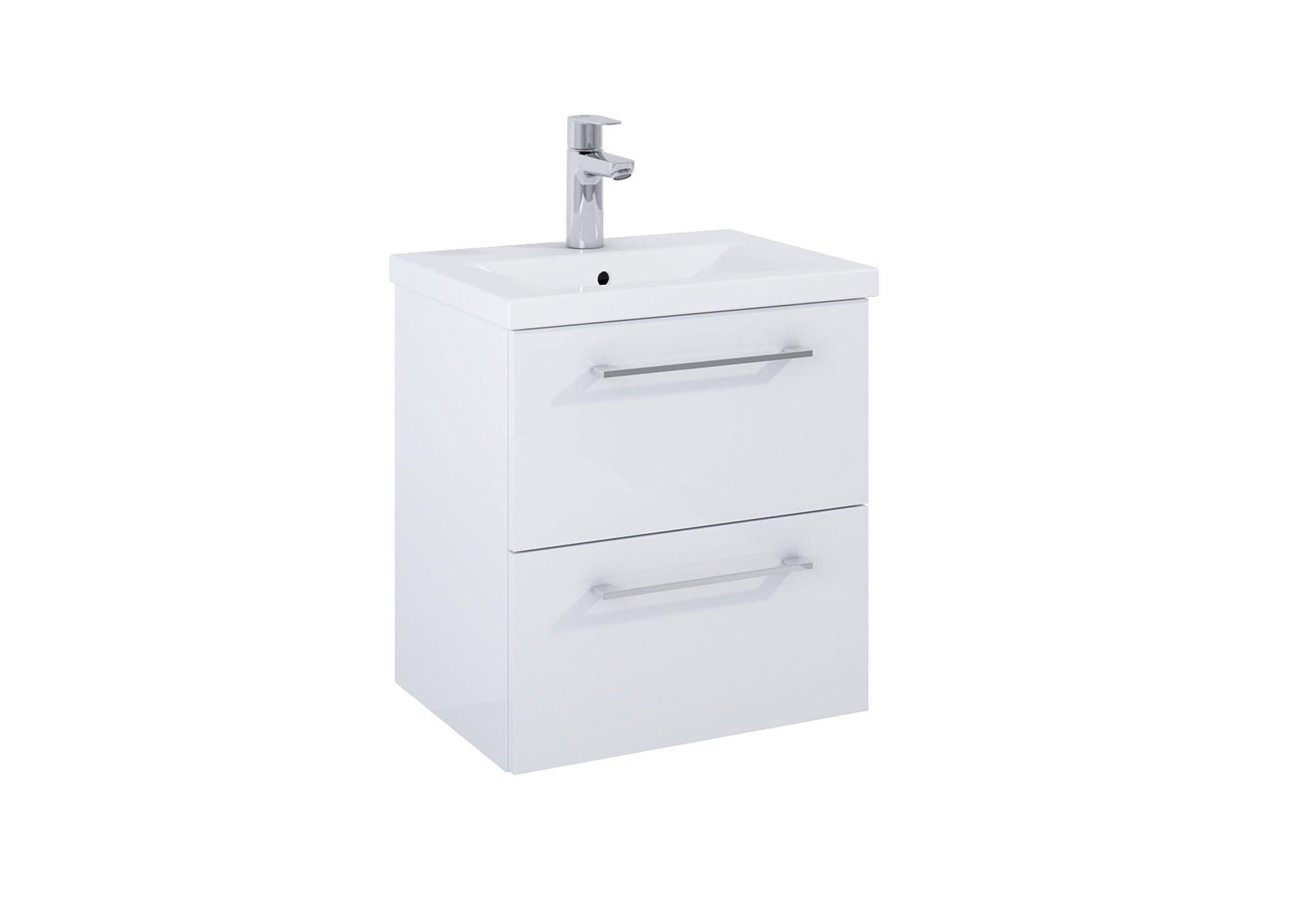 Szafka łazienkowa pod umywalkę Roca Roma Plus Compact 50 cm biały połysk A857951806