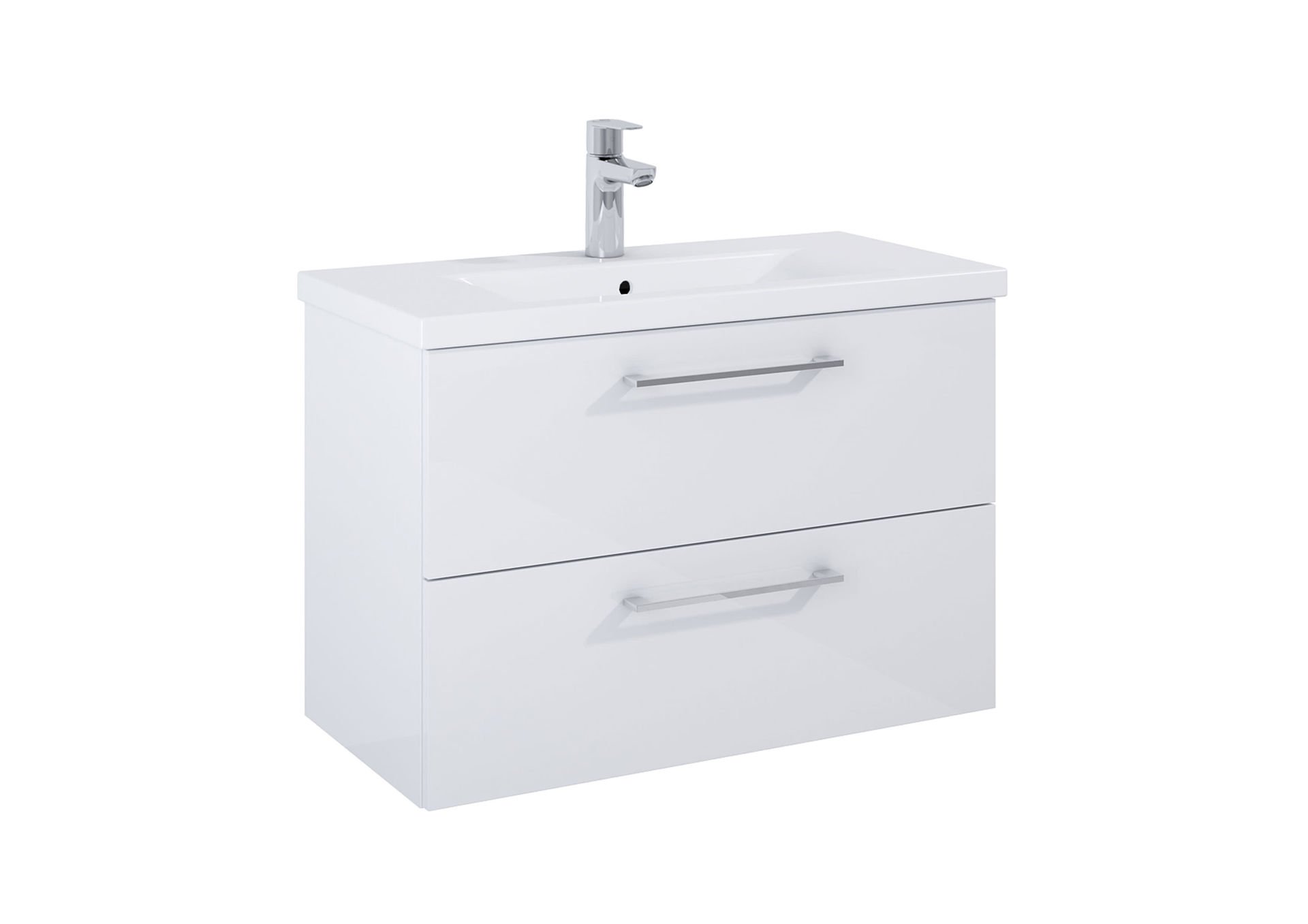 Szafka łazienkowa pod umywalkę Roca Roma Plus Compact 80 cm biały połysk A857953806