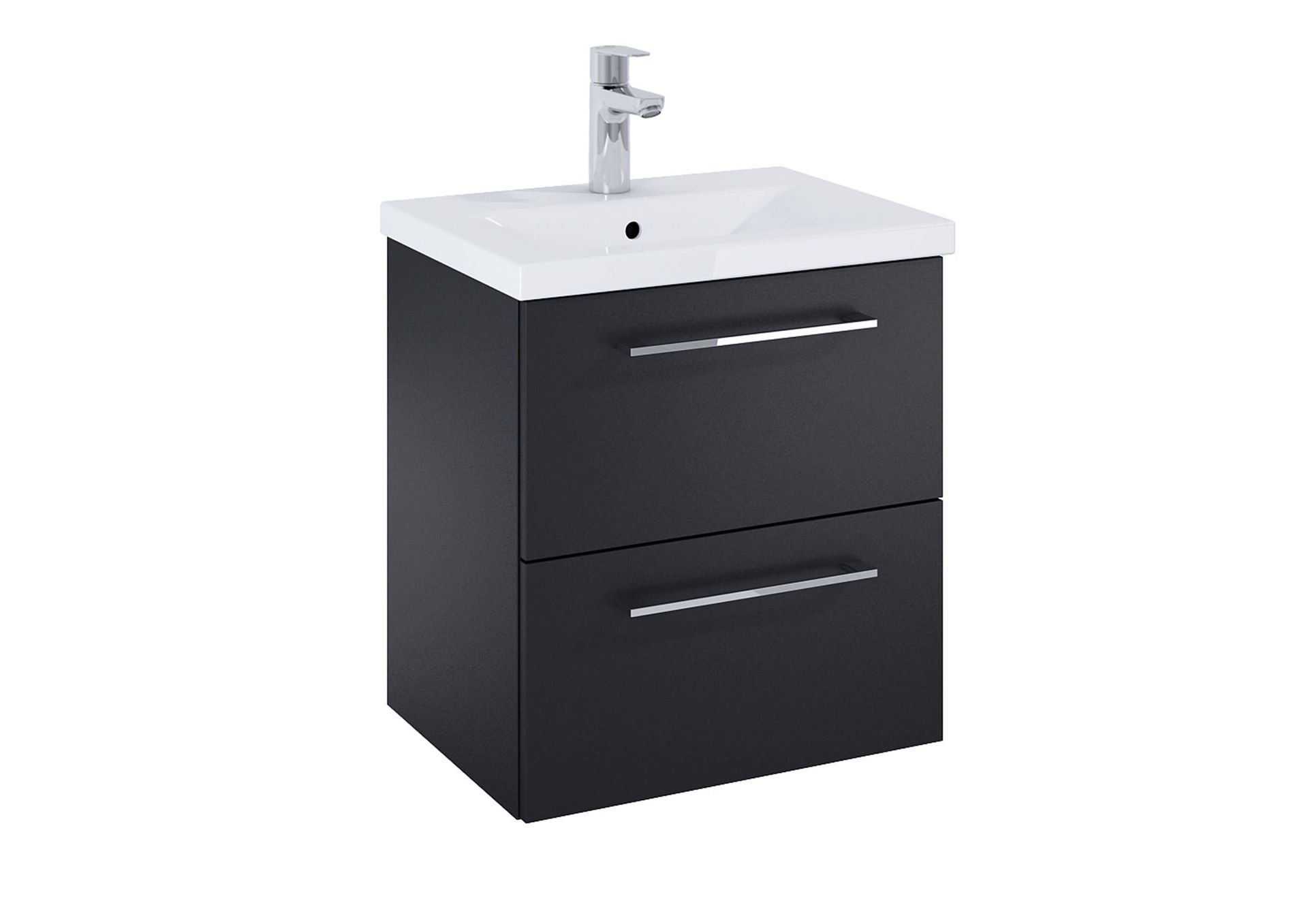 Szafka łazienkowa pod umywalkę Roca Roma Plus Compact 50 cm czarny mat A857951532