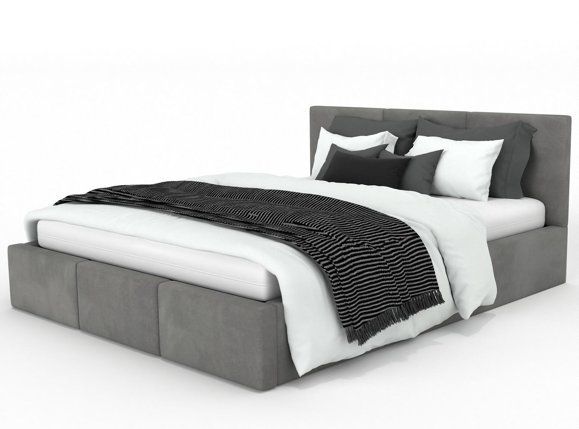 Łóżko Tapicerowane Sono 88 140X200 T06 Szare