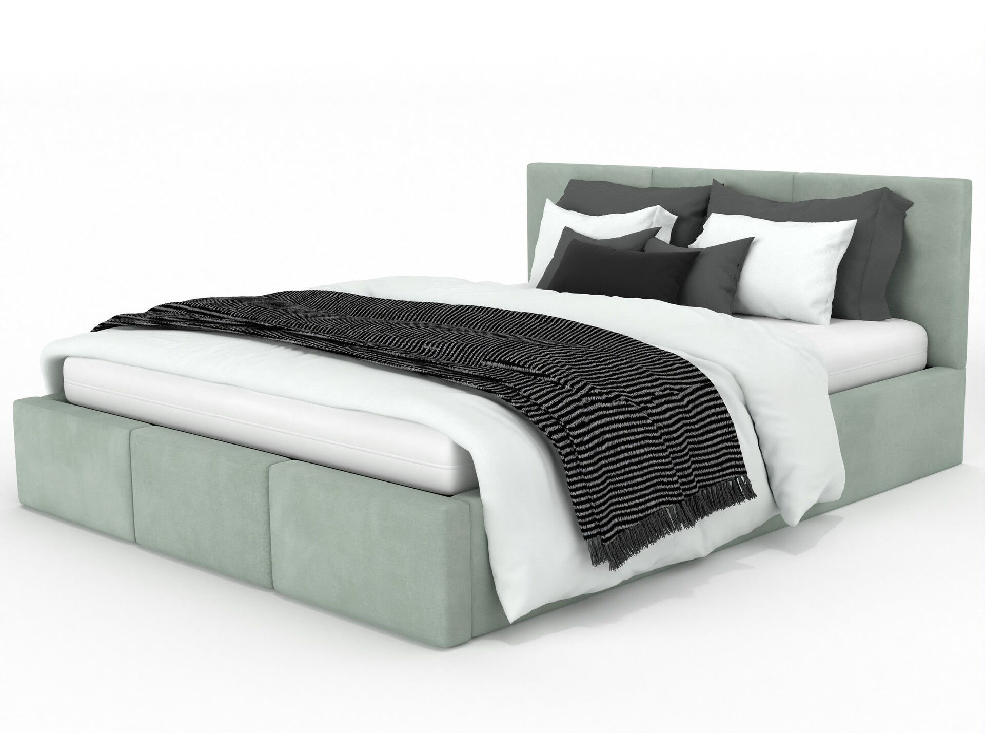 Łóżko Tapicerowane Sono 100 140X200 T08 Miętowe