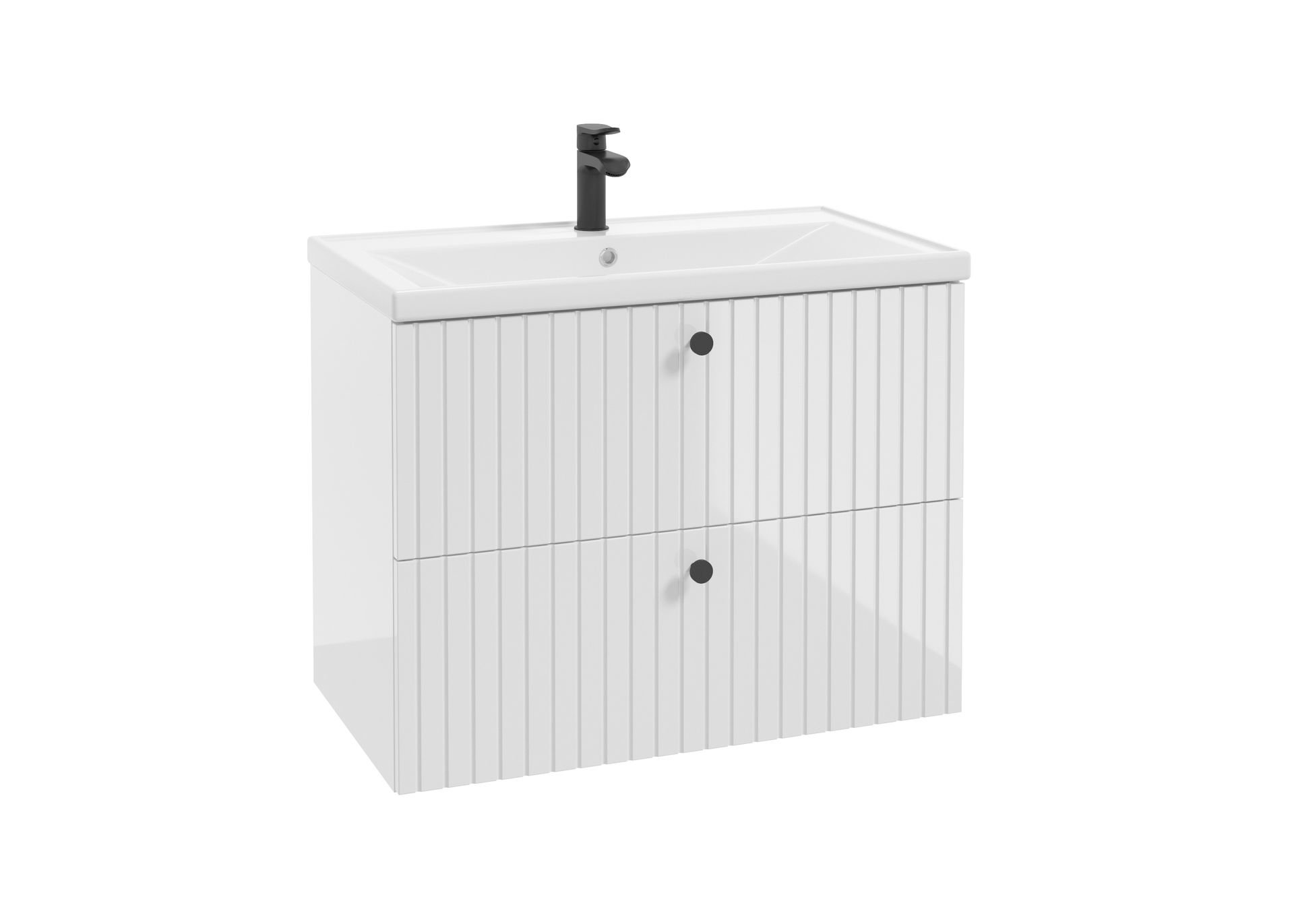 Szafka łazienkowa pod umywalkę Defra Rietti 80 cm biały połysk 001-D-08027