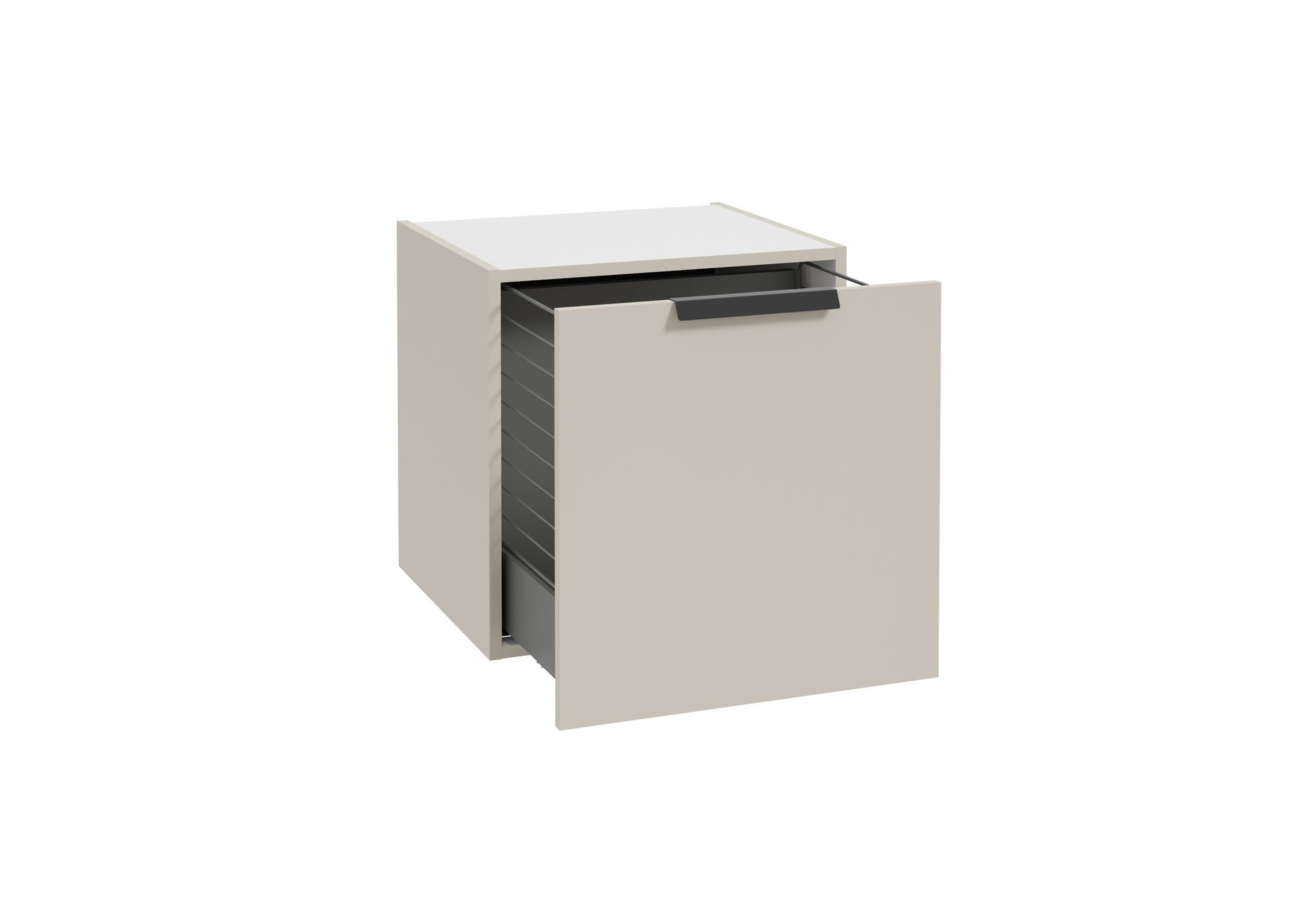 Szafka łazienkowa pod blat z koszem na pranie Defra Faro 50 cm szary kaszmir mat 001-B-05015