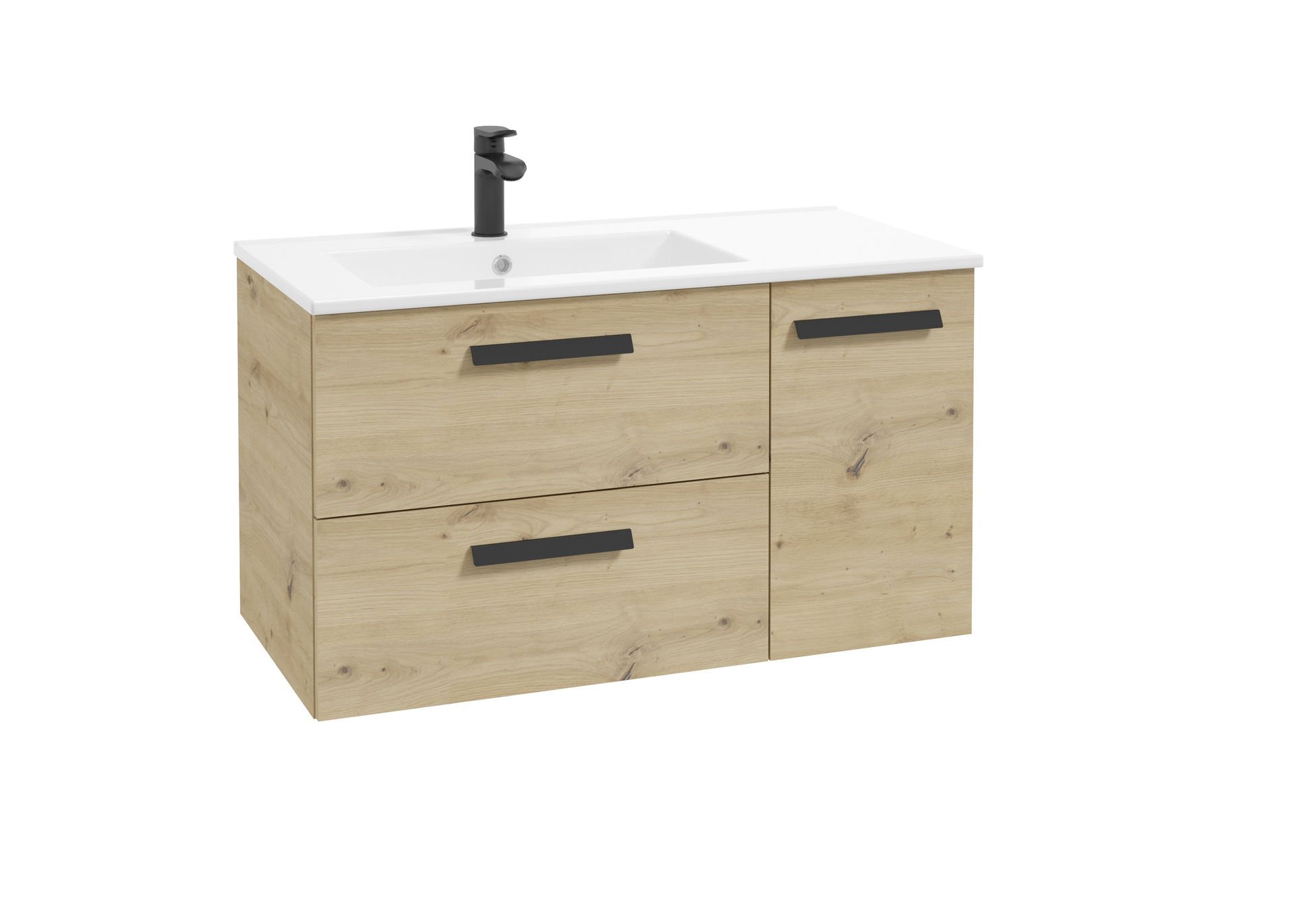 Szafka łazienkowa pod umywalkę Defra Faro 90 cm lewa dąb artisan 001-D-09003