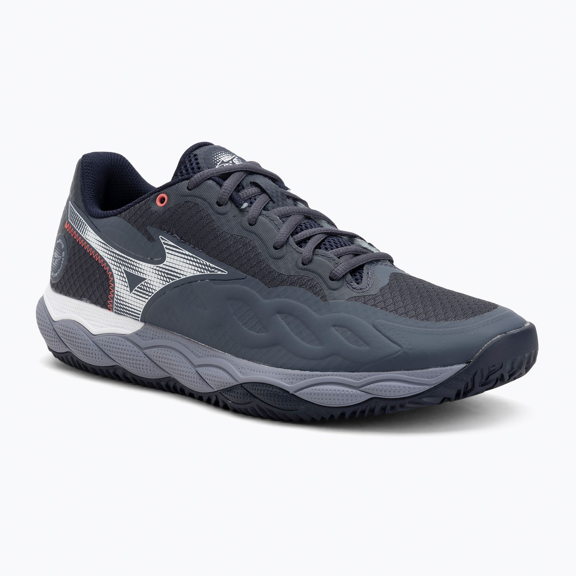 Buty do tenisa męskie Mizuno Wave Enforce Court CC odyssey gray/white/blue granite WYSYŁKA W 24H 30 DNI NA ZWROT