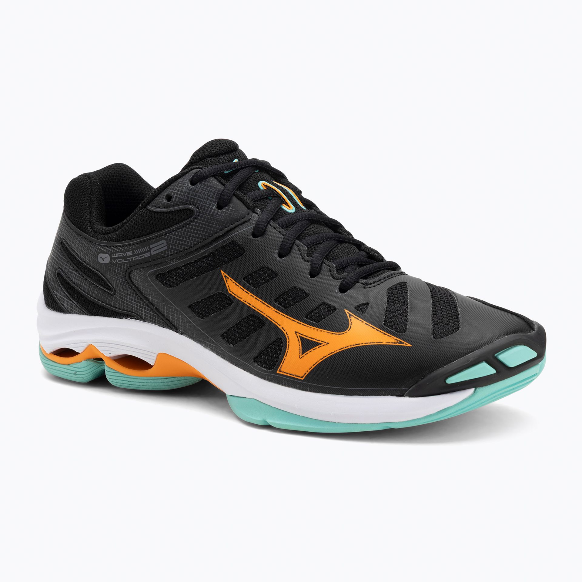 Buty do siatkówki Mizuno Wave Voltage 2 black/tangelo/ice green WYSYŁKA W 24H 30 DNI NA ZWROT