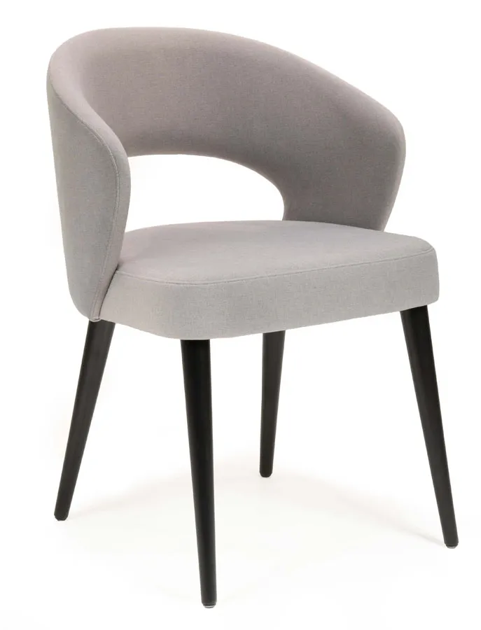 Szare krzesło na czarnych nogach - Zoni 4X