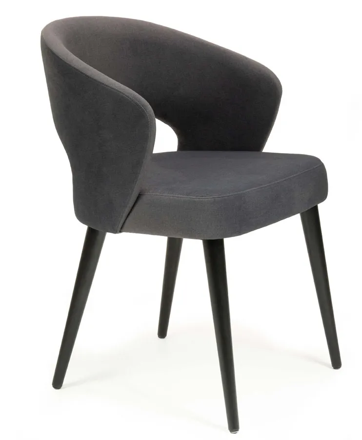 Czarne krzesło welurowe - Zoni 4X