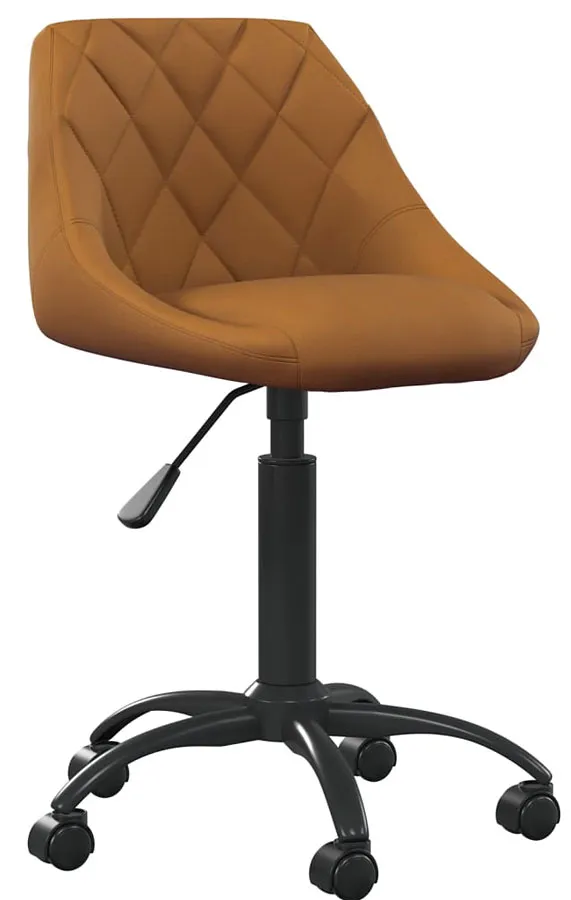 Elior Brązowy fotel obrotowy do biura - Logido