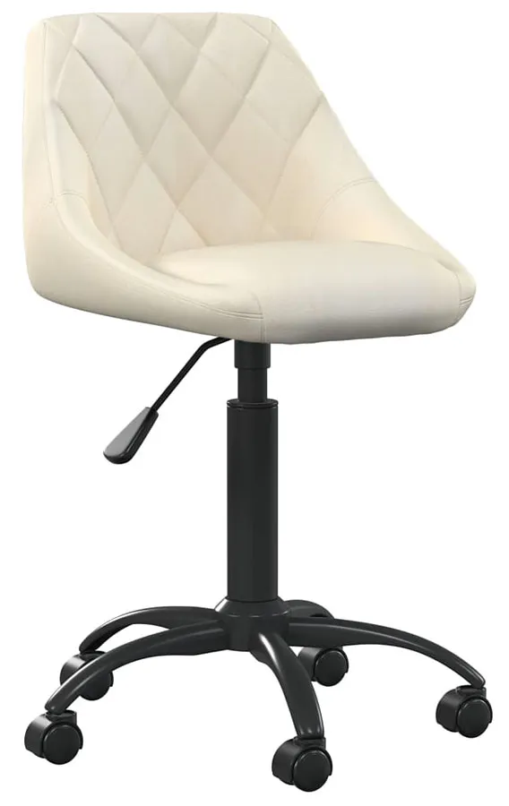 Elior Kremowy tapicerowany fotel obrotowy H7-N23