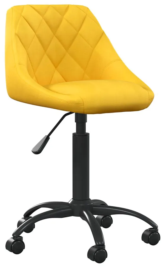 Elior Musztardowy minimalistyczny fotel obrotowy - Logido