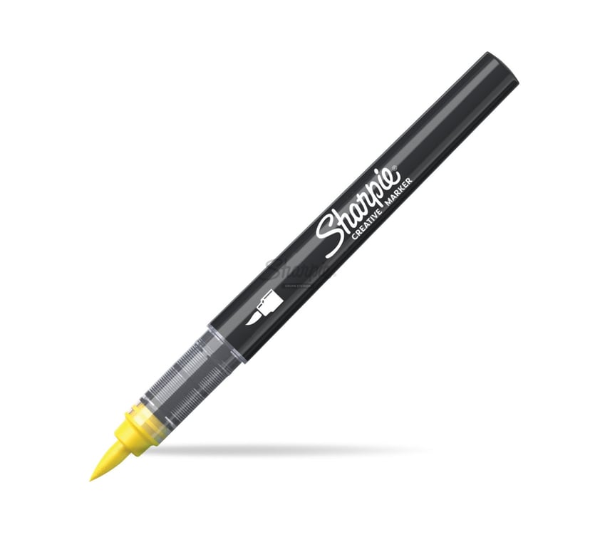 Sharpie 2218065 marker 1 szt. Końcówka pędzlowa Żółty