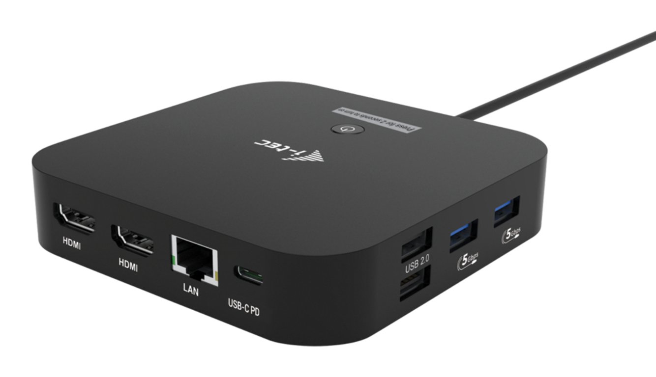 i-tec C31DUALHDMIDOCKPD stacja dokująca Przewodowa USB 3.2 Gen 2 (3.1 Gen 2) Type-C Czarny