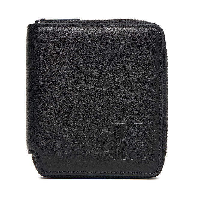 Mały Portfel Męski Calvin Klein Ck Zip Billfold LV04D1077G Czarny