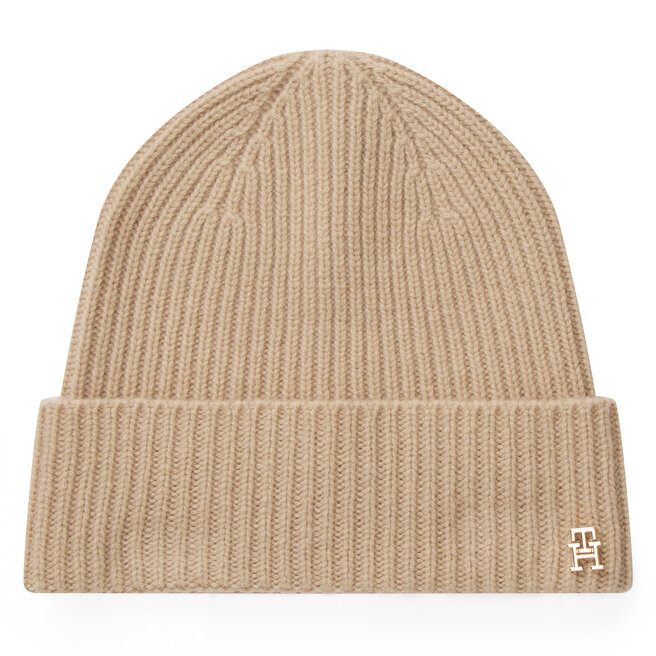 Czapka Tommy Hilfiger Th Cashmere AW0AW17772 Beżowy