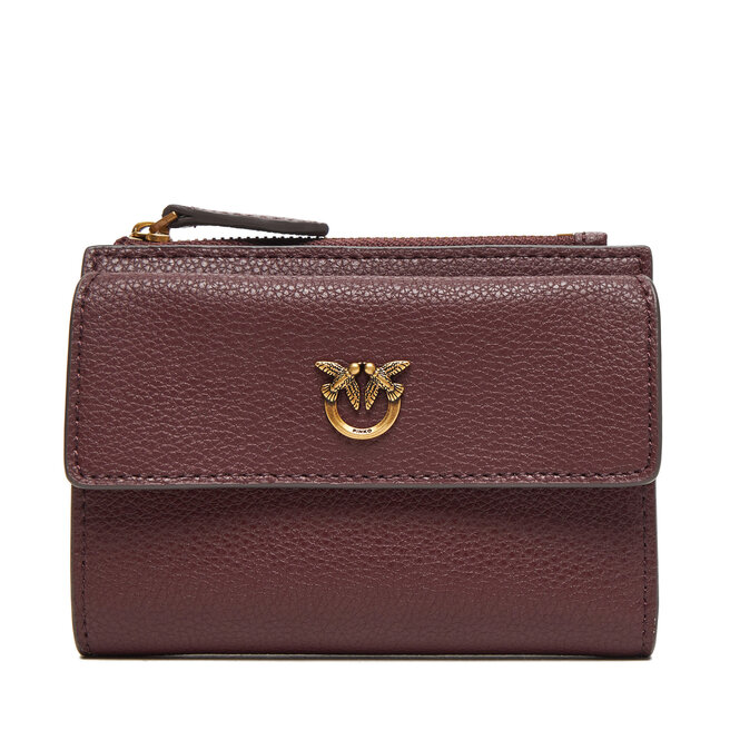 Duży Portfel Damski PINKO Compact Wallet AI 25-26 PCPL 103612 A29Q Bordowy