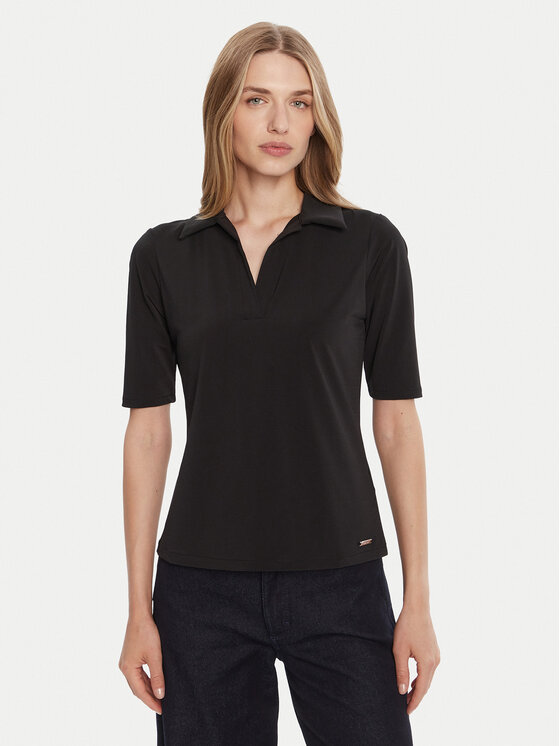 Calvin Klein Polo LV044C221G Czarny Slim Fit