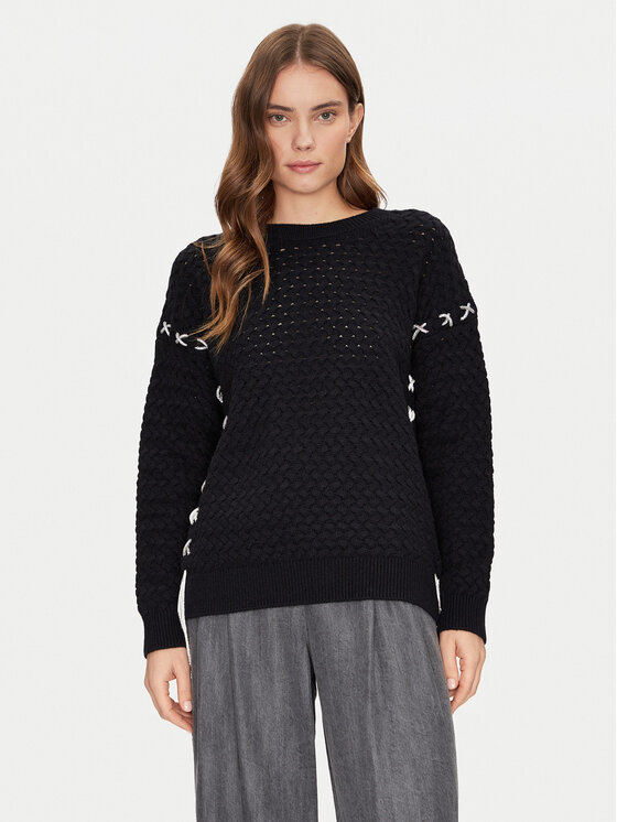 Guess Sweter W5RR13 Z3KY0 Czarny Regular Fit