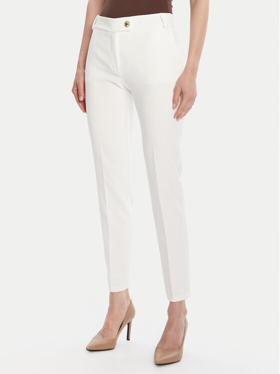 Rinascimento Chinosy CFC0126225003 Biały Slim Fit