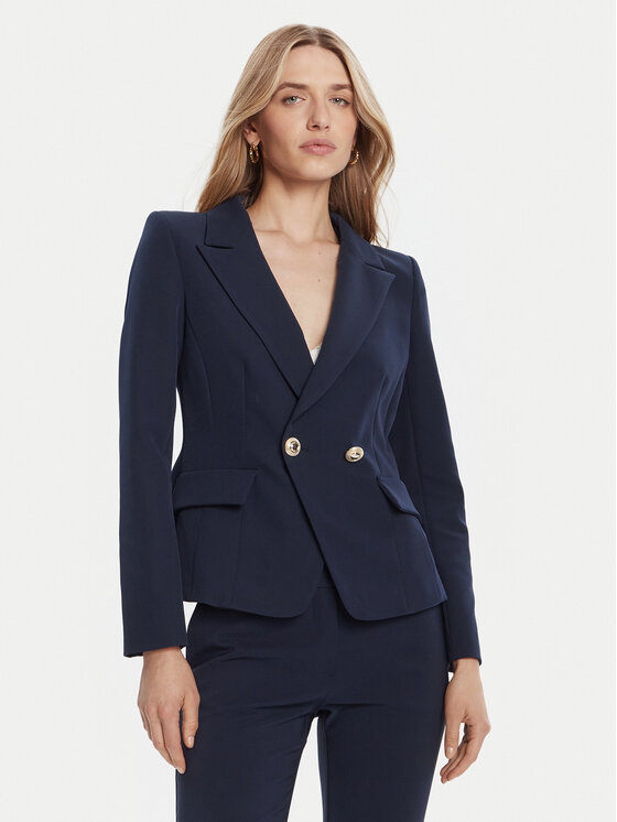 Rinascimento Marynarka CFC0126221003 Granatowy Slim Fit