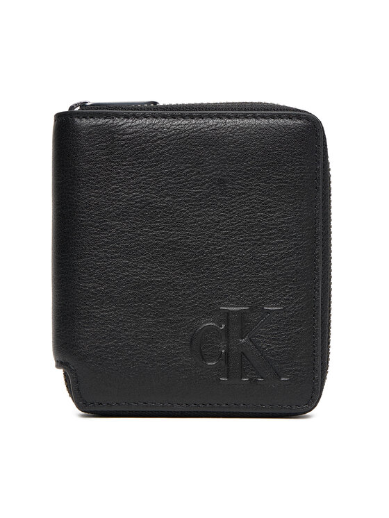 Calvin Klein Mały Portfel Męski Ck Zip Billfold LV04D1077G Czarny