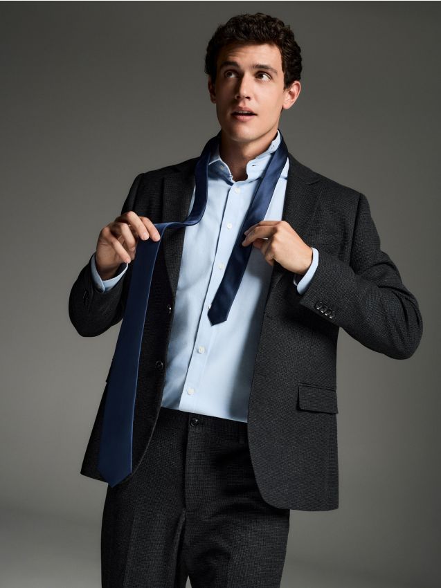 Reserved - Wąski krawat - granatowy