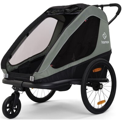 Przyczepka rowerowa HAMAX Traveller Twin Khaki-czarny