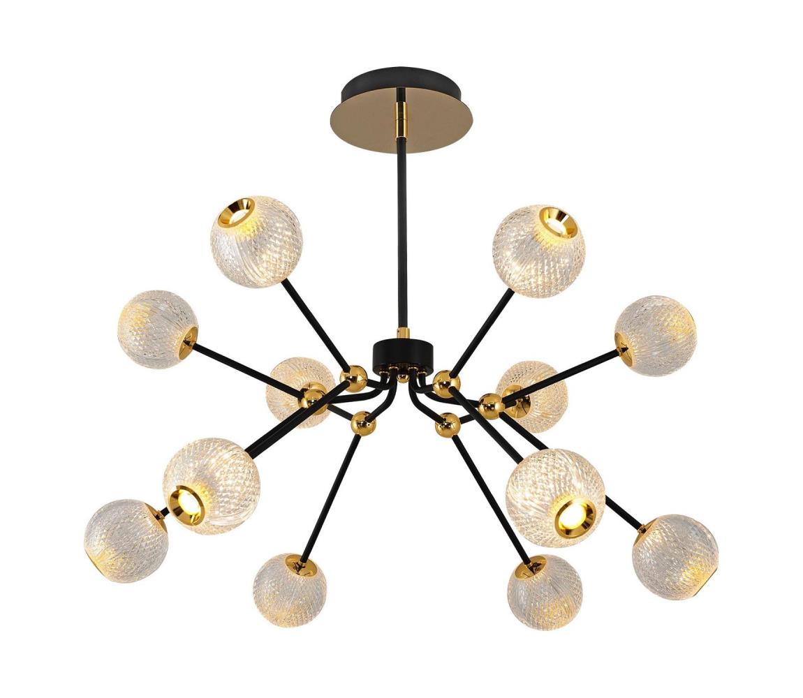 Lampa wisząca LED GELA 12xLED/5W/230V 3000K czarna/złota