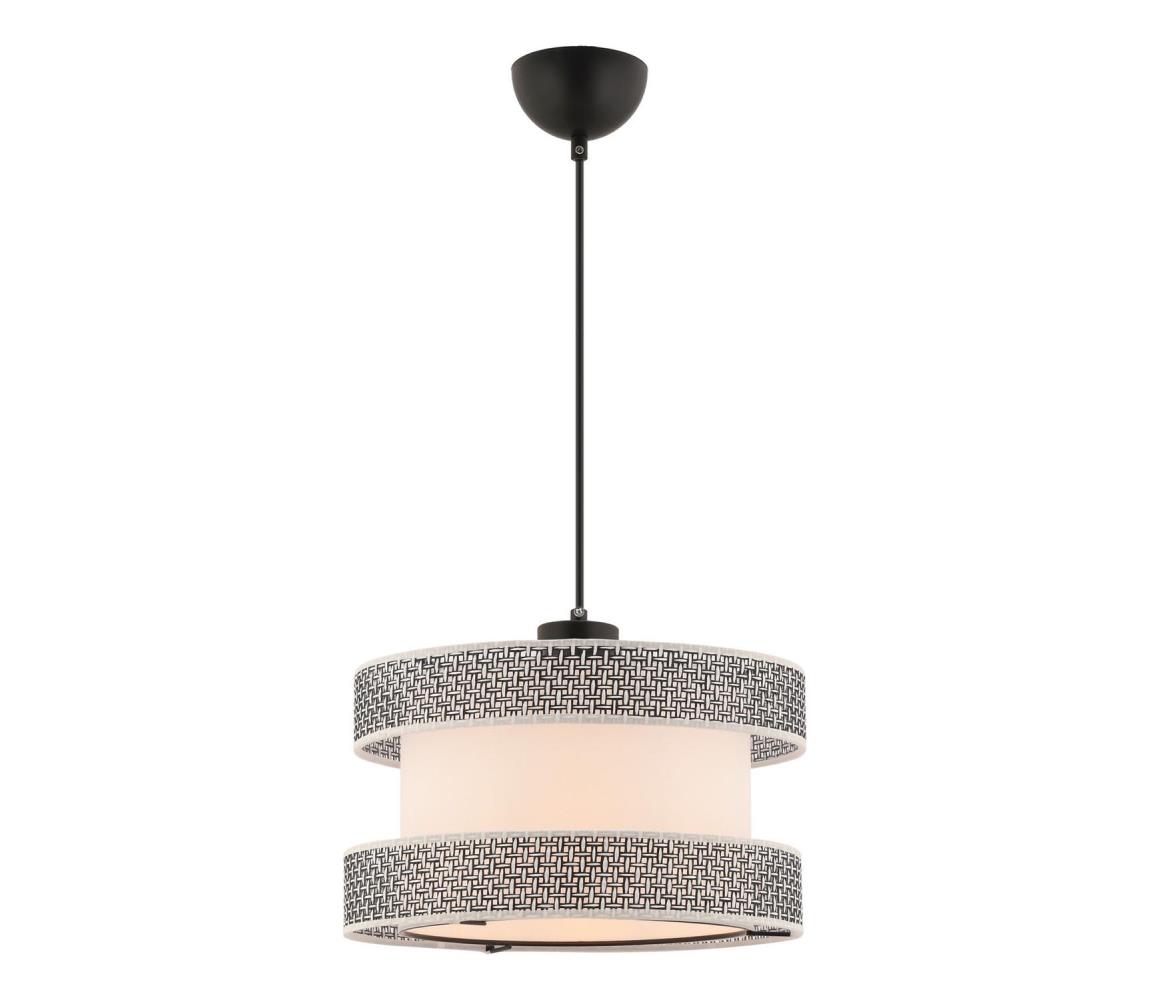 Lampa wisząca HALO 1xE27/60W/230V kremowa/szara