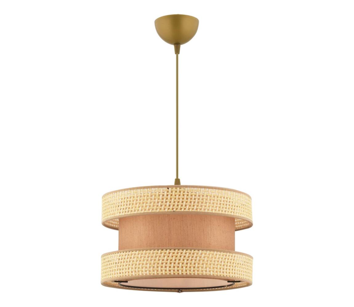 Lampa wisząca HALO 1xE27/60W/230V brązowa/beżowa