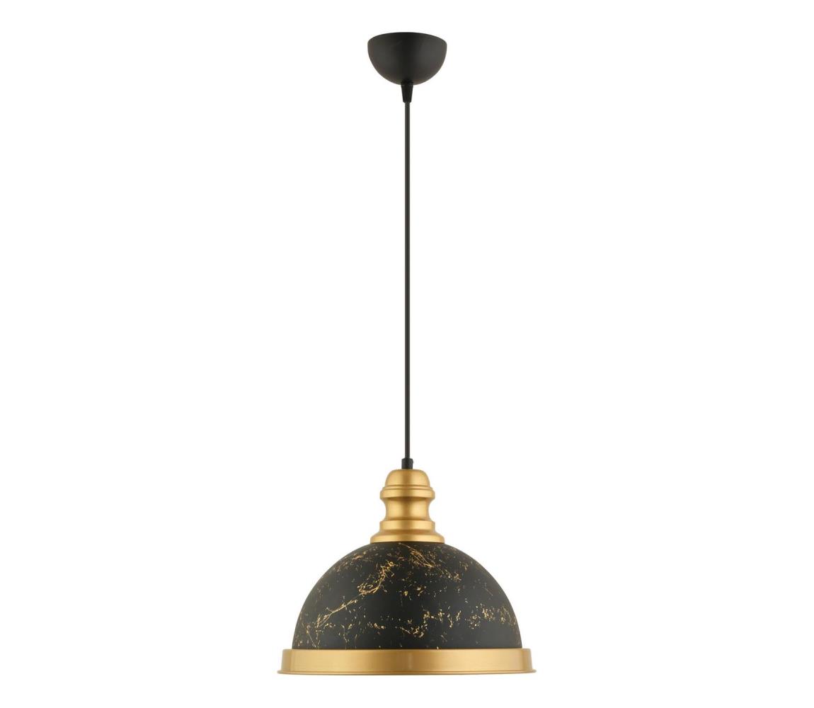 Lampa wisząca MONZA 1xE27/40W/230V Ø 29 cm czarna/brązowa