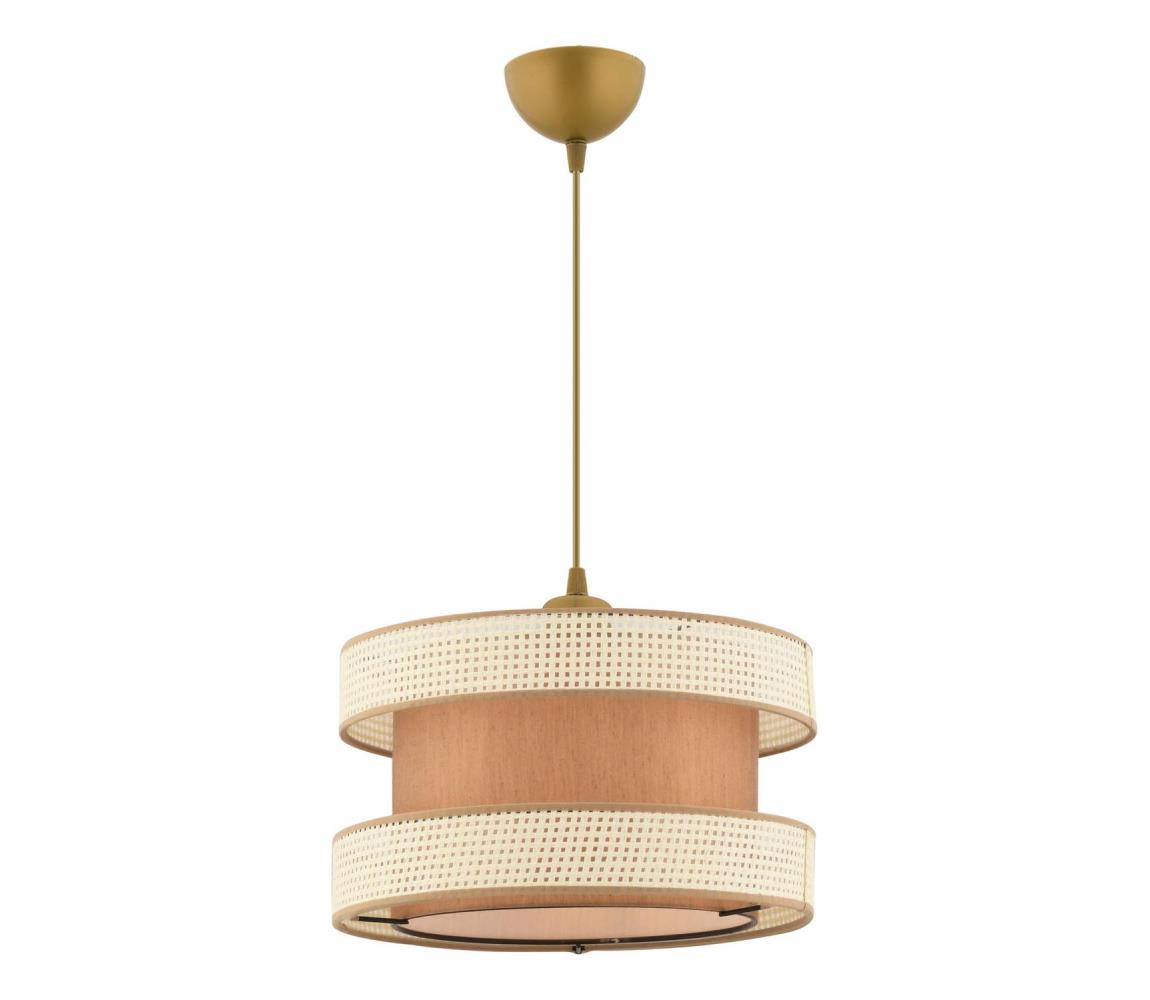 Lampa wisząca HALO 1xE27/60W/230V brązowa/kremowa