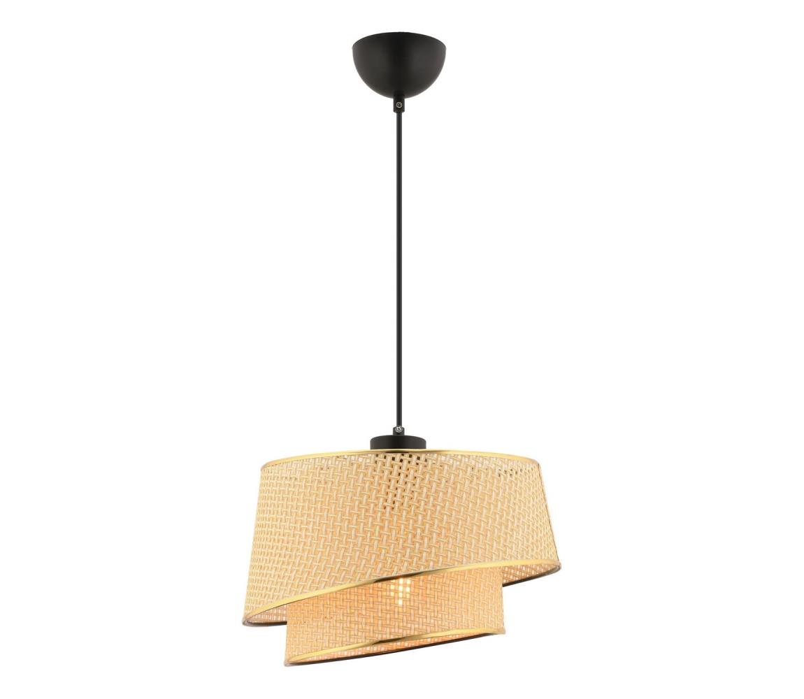 Lampa wisząca BARETTE 1xE27/60W/230V brązowo/złota