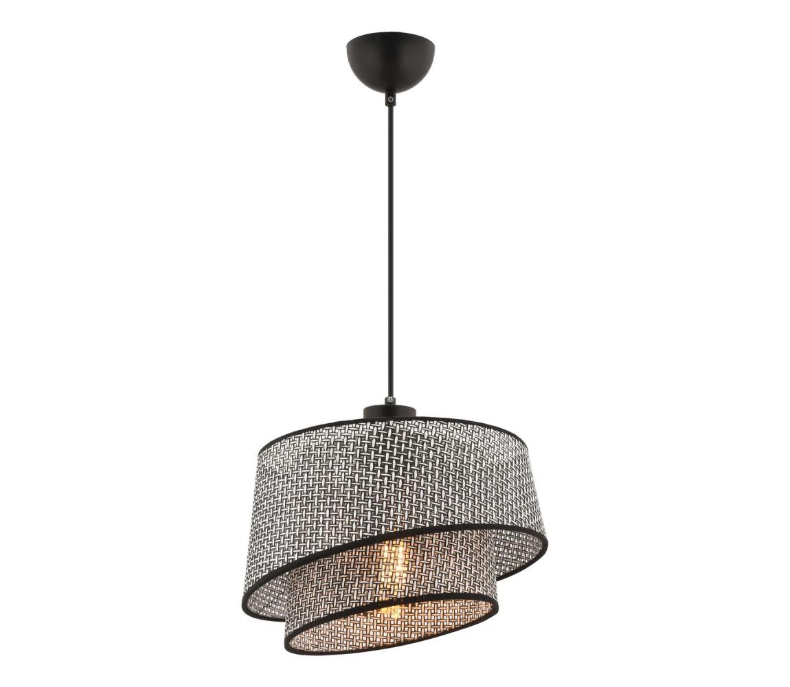 Lampa wisząca BARETTE 1xE27/60W/230V szara/czarna