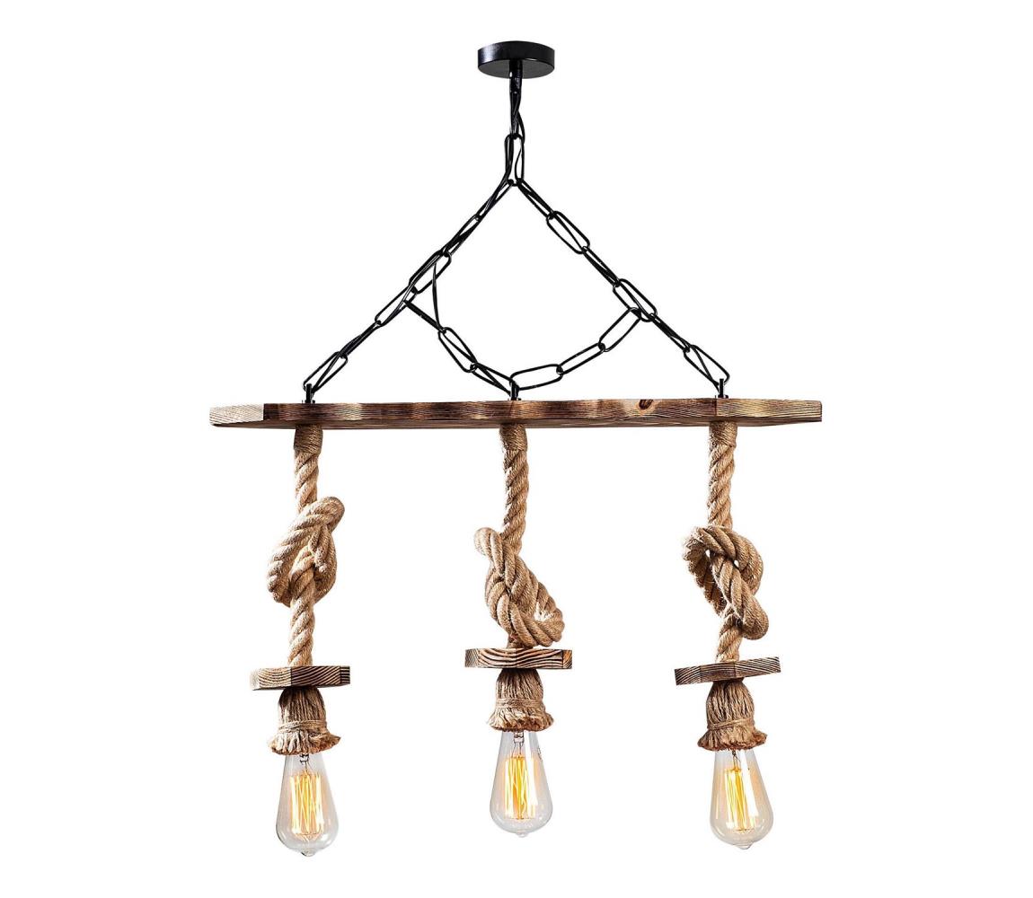 Lampa wisząca EREBOS 3xE27/40W/230V brązowa