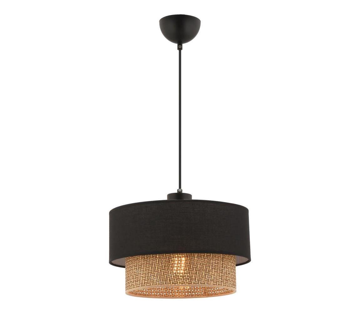 Lampa ECHO 1xE27/60W/230V czarna/brązowa