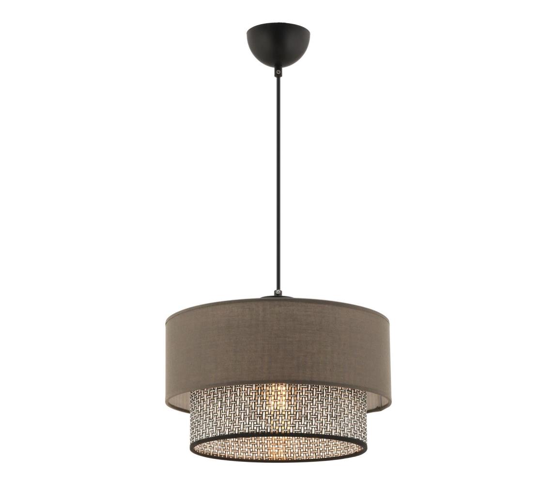 Lampa wisząca ECHO 1xE27/60W/230V brązowa/szara