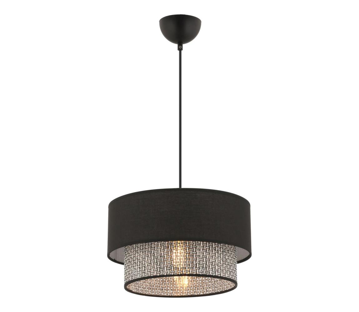 Lampa wisząca ECHO 1xE27/60W/230V czarna/szara