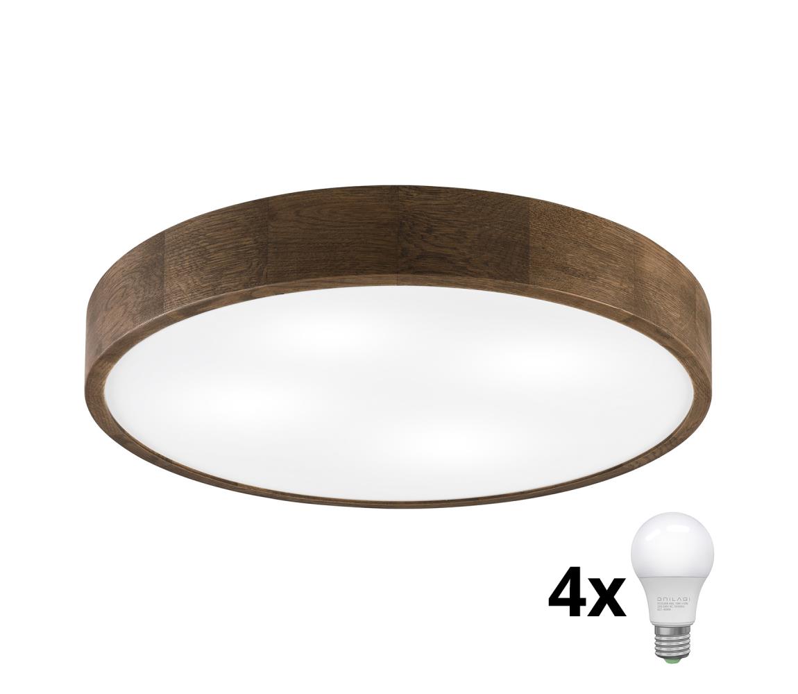Brilagi - LED Lampa sufitowa CARVALHO 4xE27/60W/230V orzech Ø 57,5 cm